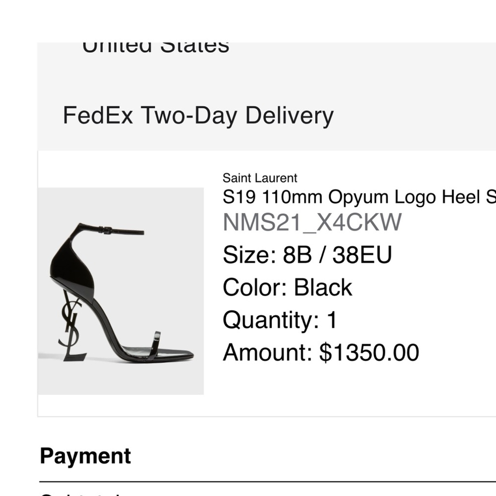 Saint Laurent Black Opyum Logo Heels